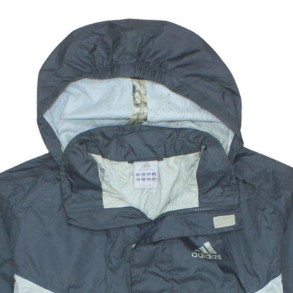 Mens UK Size L adidas Grey Windbreaker Coat