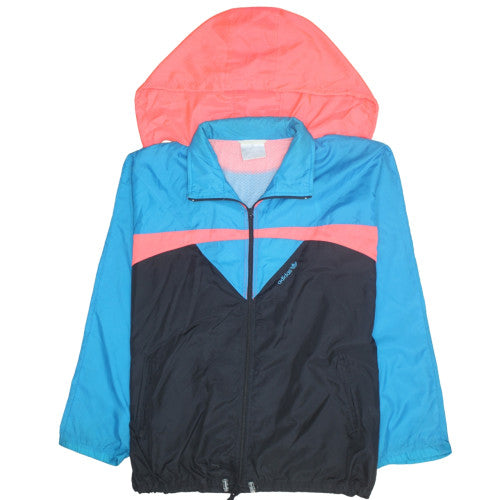 Womens UK Size L adidas Blue Windbreaker Coat