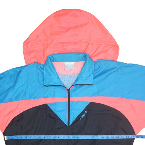 Womens UK Size L adidas Blue Windbreaker Coat