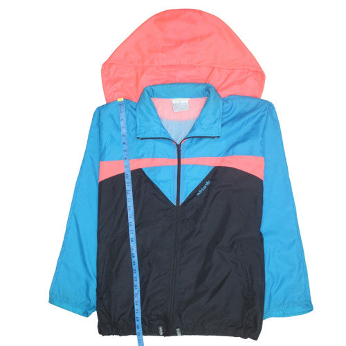 Womens UK Size L adidas Blue Windbreaker Coat