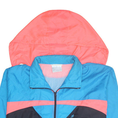 Womens UK Size L adidas Blue Windbreaker Coat
