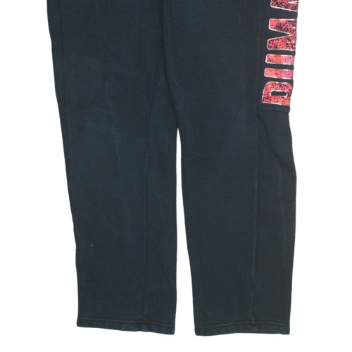 Womens UK Size 12 PUMA Regular Fit Jogger Black Trousers