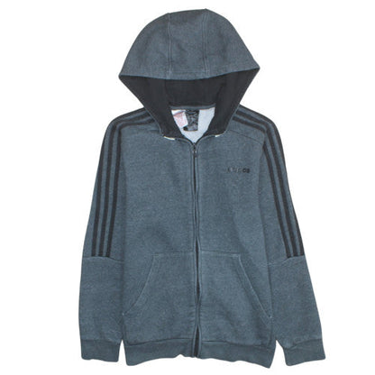 Boys UK Size 13-14 Years adidas Blue Full Zip Hoodie