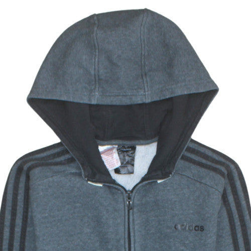 Boys UK Size 13-14 Years adidas Blue Full Zip Hoodie