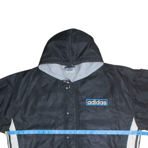 Mens UK Size 40 adidas Black Windbreaker Coat