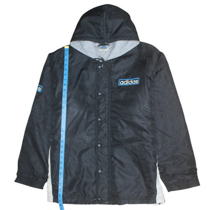 Mens UK Size 40 adidas Black Windbreaker Coat