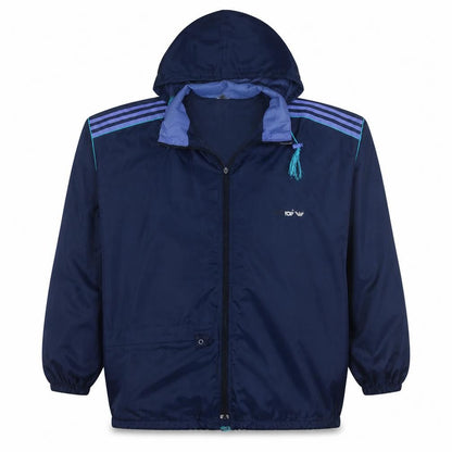 Mens UK Size M adidas Blue Windbreaker Coat