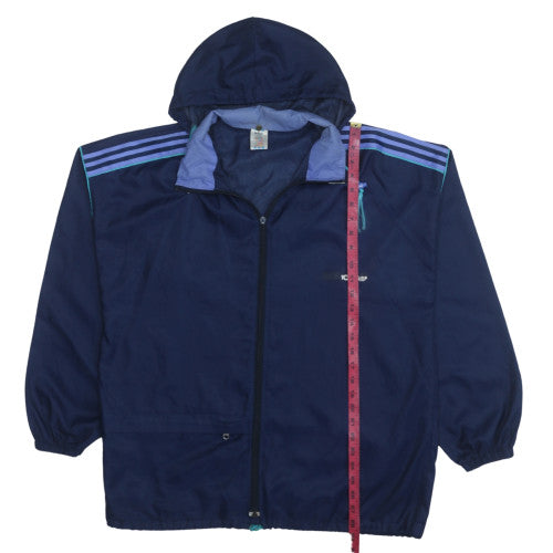 Mens UK Size M adidas Blue Windbreaker Coat
