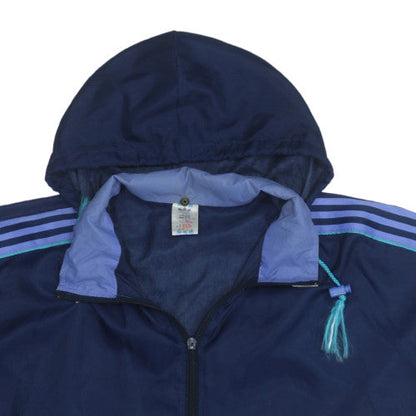 Mens UK Size M adidas Blue Windbreaker Coat