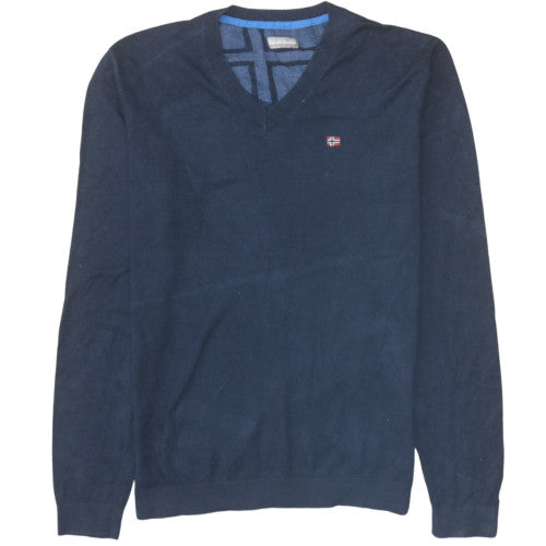 Mens UK Size M Napapijri Blue Pullover Jumper