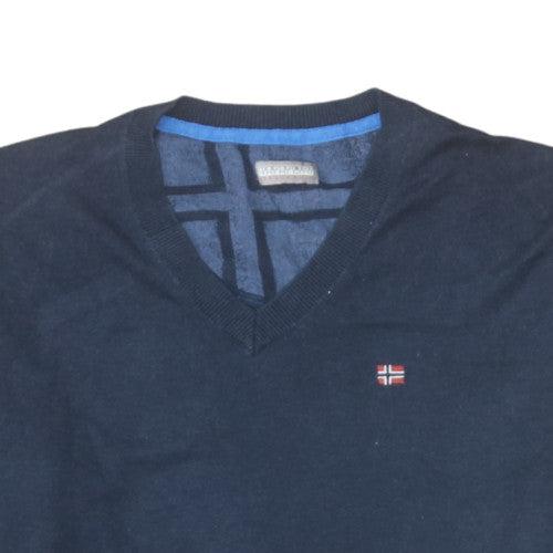 Mens UK Size M Napapijri Blue Pullover Jumper