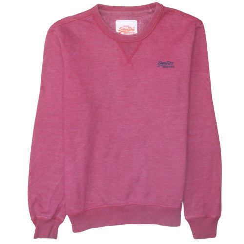 Womens UK Size L Superdry Pink Pullover Sweatshirt