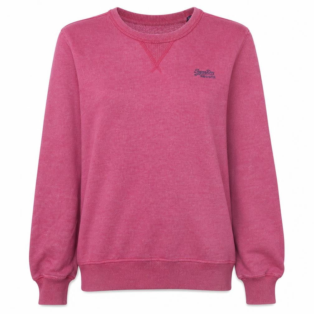 Womens UK Size L Superdry Pink Pullover Sweatshirt