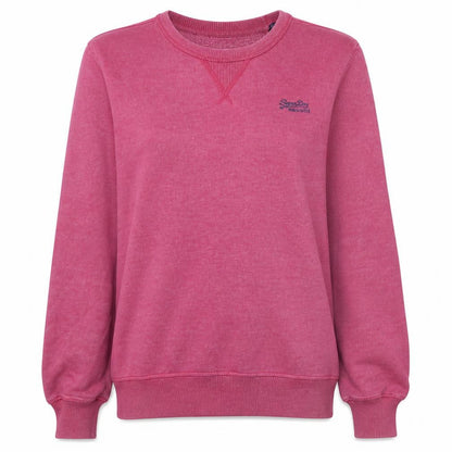 Womens UK Size L Superdry Pink Pullover Sweatshirt