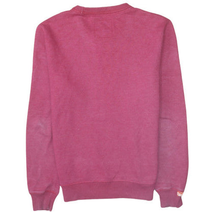 Womens UK Size L Superdry Pink Pullover Sweatshirt