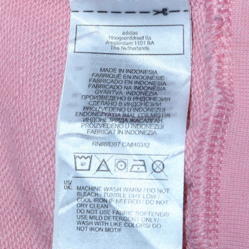 Girls UK Size 12-13 Years adidas Pink Pullover Hoodie
