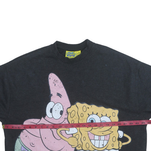 Womens UK Size S SpongeBob SquarePants Black Pullover Sweatshirt
