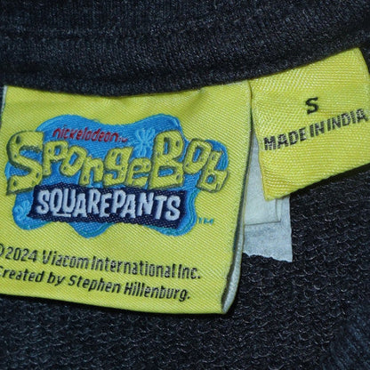 Womens UK Size S SpongeBob SquarePants Black Pullover Sweatshirt