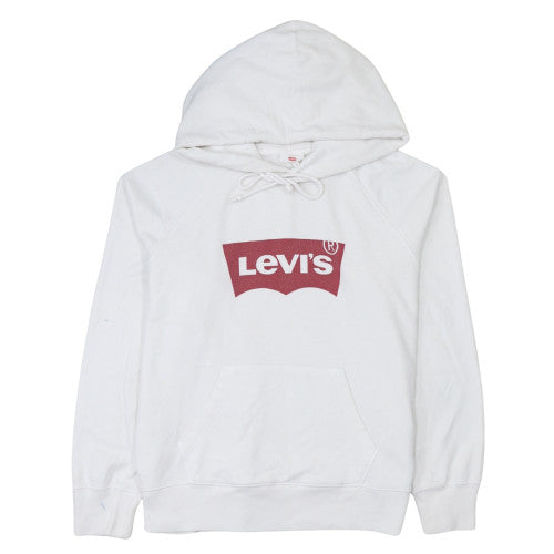 Mens UK Size M Levi's White Pullover Hoodie