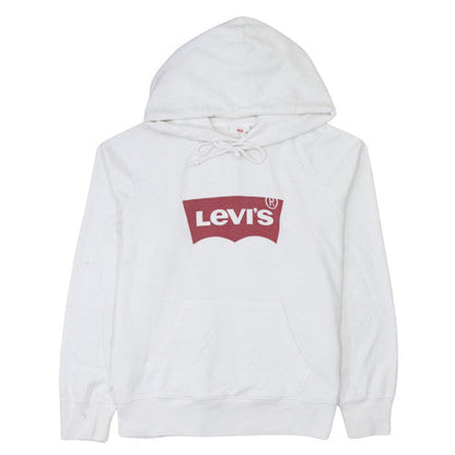 Mens UK Size M Levi's White Pullover Hoodie
