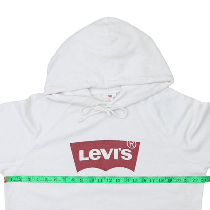 Mens UK Size M Levi's White Pullover Hoodie