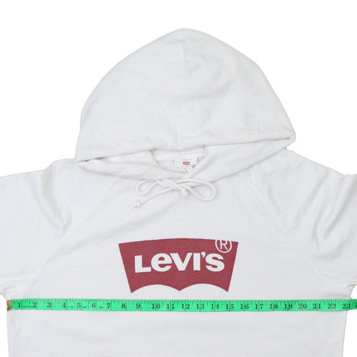 Mens UK Size M Levi's White Pullover Hoodie