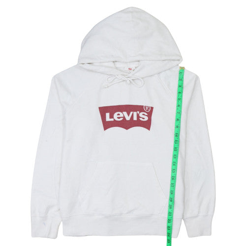 Mens UK Size M Levi's White Pullover Hoodie