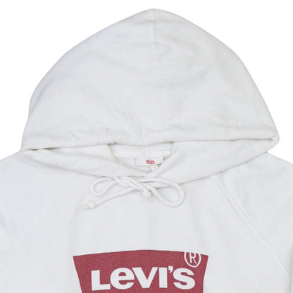 Mens UK Size M Levi's White Pullover Hoodie