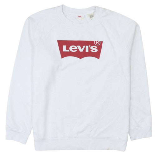 Mens UK Size M Levi's White Pullover Sweatshirt