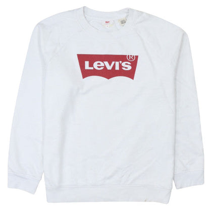 Mens UK Size M Levi's White Pullover Sweatshirt