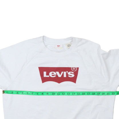 Mens UK Size M Levi's White Pullover Sweatshirt