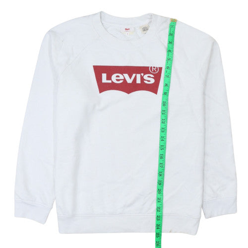 Mens UK Size M Levi's White Pullover Sweatshirt