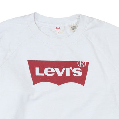 Mens UK Size M Levi's White Pullover Sweatshirt