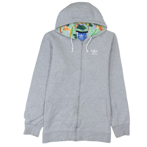 Mens UK Size 2XL adidas Grey Full Zip Hoodie