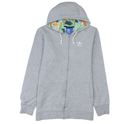 Mens UK Size 2XL adidas Grey Full Zip Hoodie