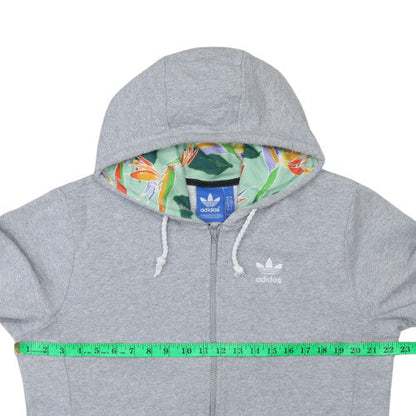 Mens UK Size 2XL adidas Grey Full Zip Hoodie
