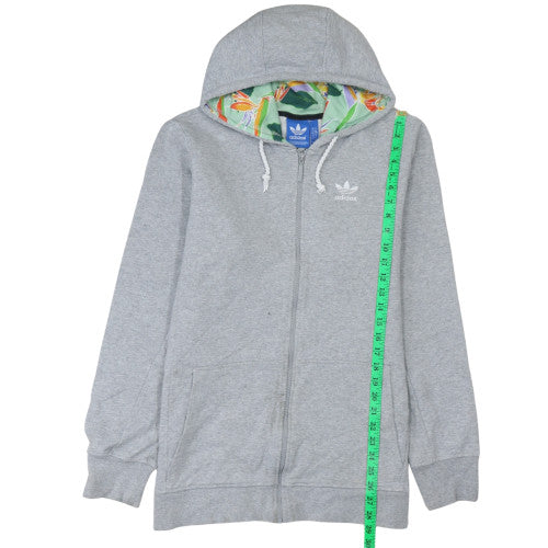 Mens UK Size 2XL adidas Grey Full Zip Hoodie