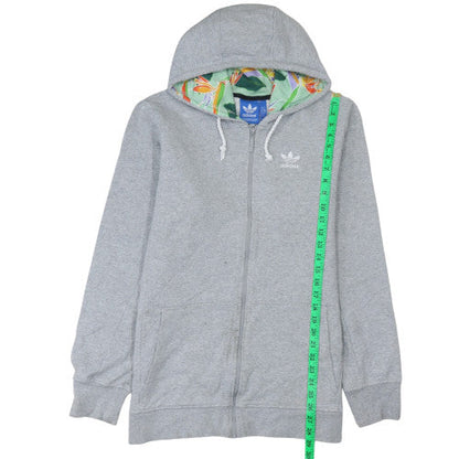 Mens UK Size 2XL adidas Grey Full Zip Hoodie