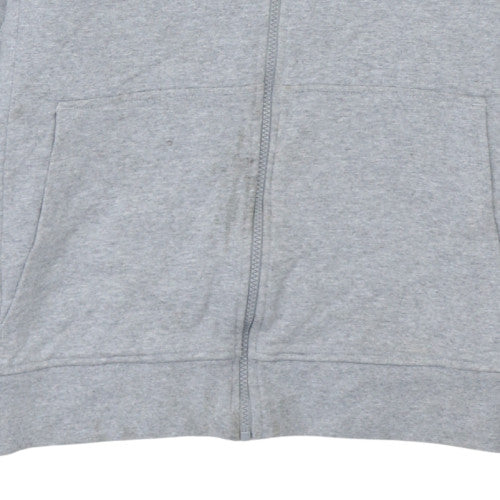 Mens UK Size 2XL adidas Grey Full Zip Hoodie