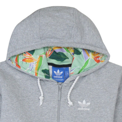 Mens UK Size 2XL adidas Grey Full Zip Hoodie