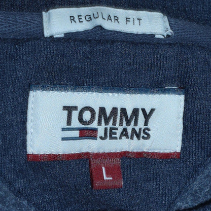Mens UK Size L Tommy Jeans Blue Pullover Sweatshirt