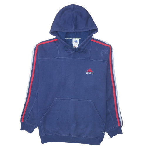 Mens UK Size L adidas Blue Pullover Hoodie