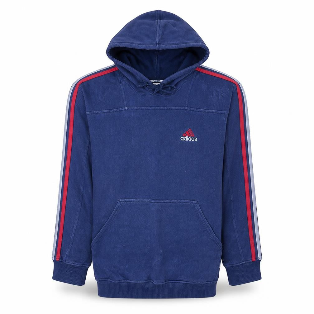 Mens UK Size L adidas Blue Pullover Hoodie