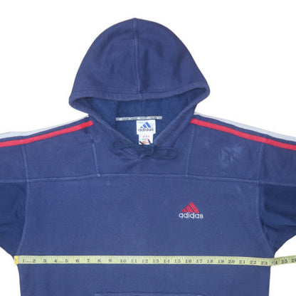 Mens UK Size L adidas Blue Pullover Hoodie