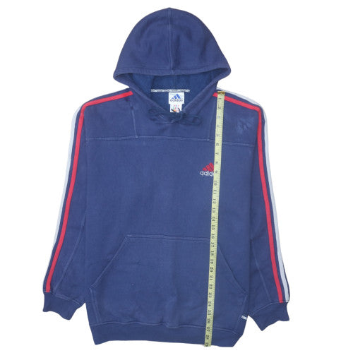 Mens UK Size L adidas Blue Pullover Hoodie