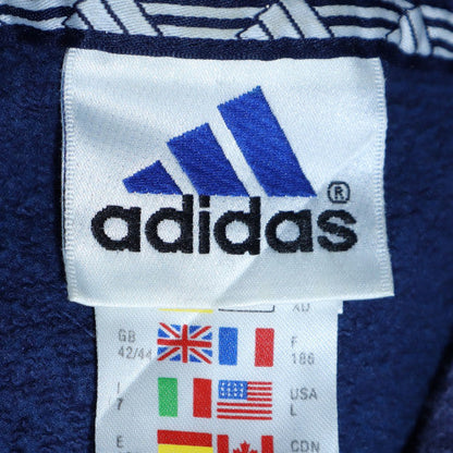 Mens UK Size L adidas Blue Pullover Hoodie