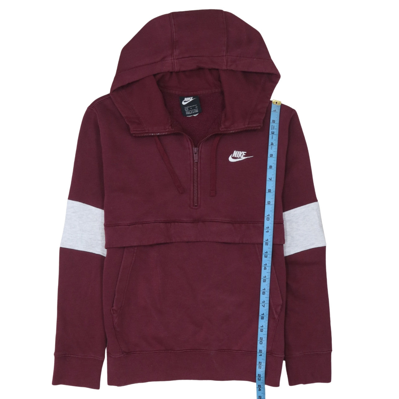 Mens UK Size S Nike Red Pullover Hoodie