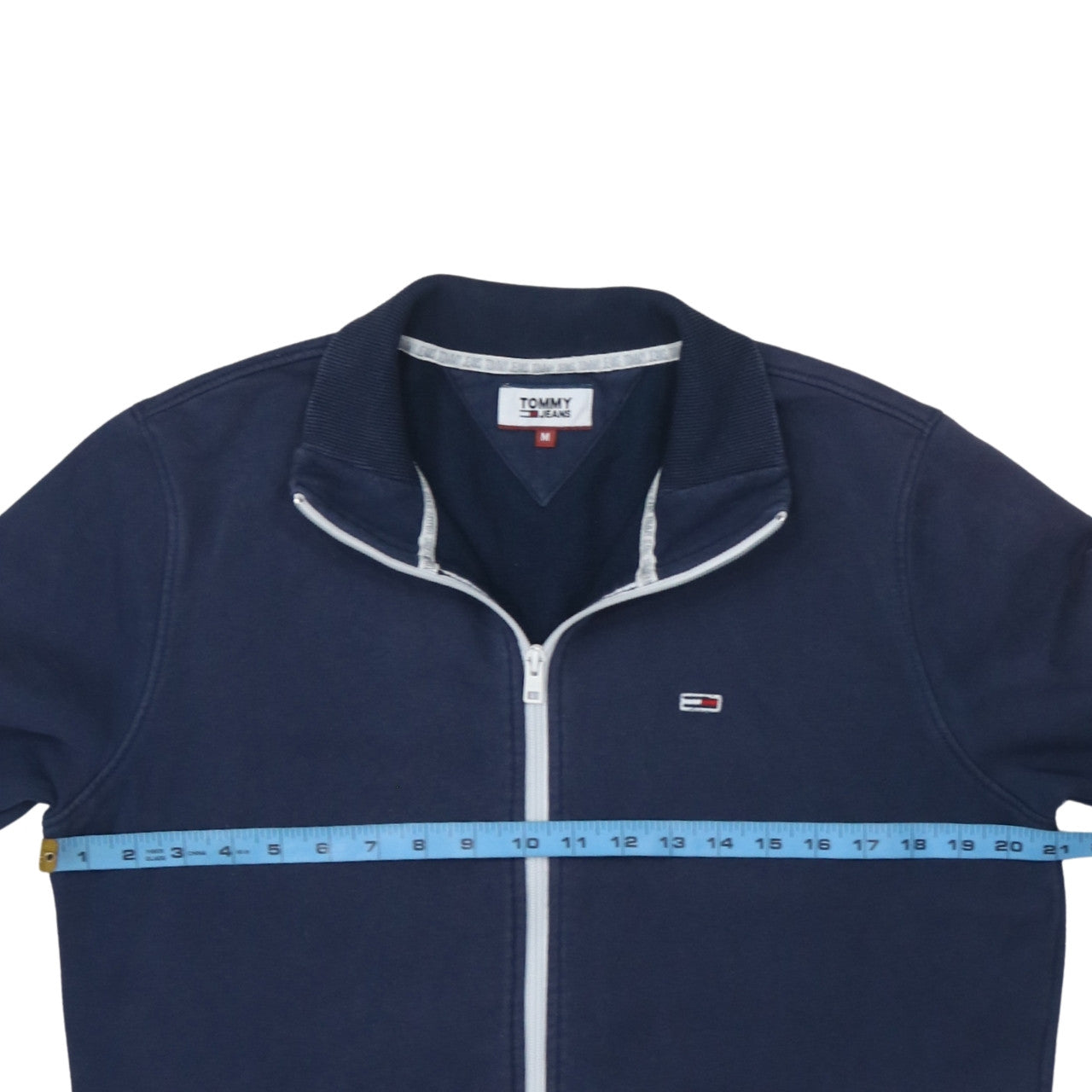 Mens UK Size M Tommy Jeans Blue Full Zip Sweatshirt