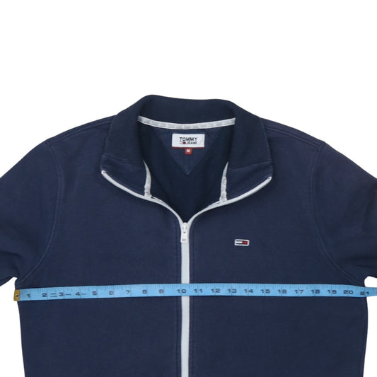 Mens UK Size M Tommy Jeans Blue Full Zip Sweatshirt