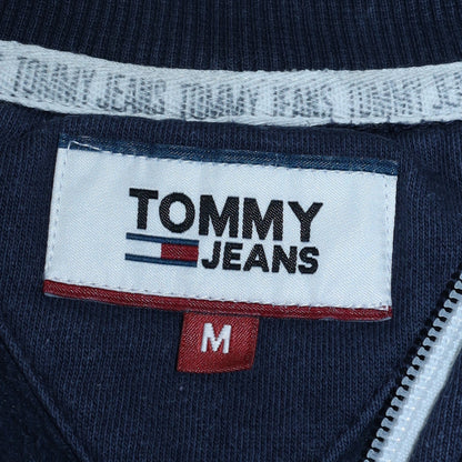 Mens UK Size M Tommy Jeans Blue Full Zip Sweatshirt